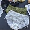 Ladies Spring and Summer Sexy Lace Wide Sided Mesh Low Waist Triangle Briefs