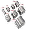 20pcs Stainless Steel Flat End Caps Leather Bracelet Fastener Crimp Clasps Asseccories for Jewelry Making DIY Findings Wholesale