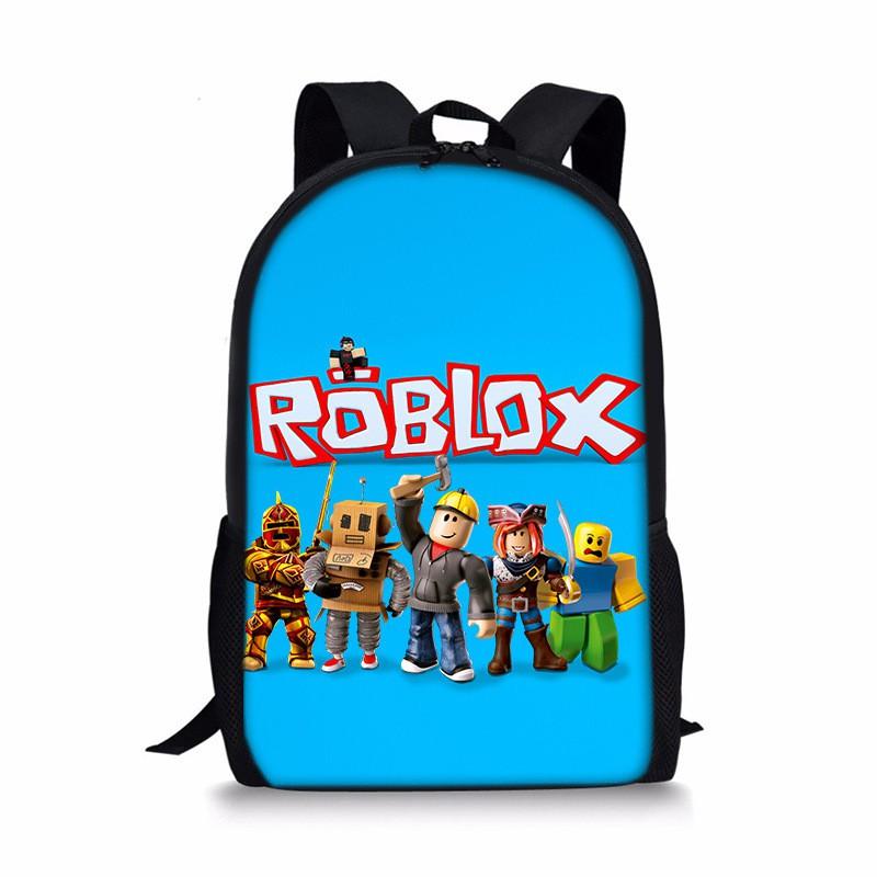 Roblox Kinderschoolrugzak Jongens Meisjes Lichtgewicht Oxford Stof Dubbele Riem Tas Met Luchtgevulde Riemen