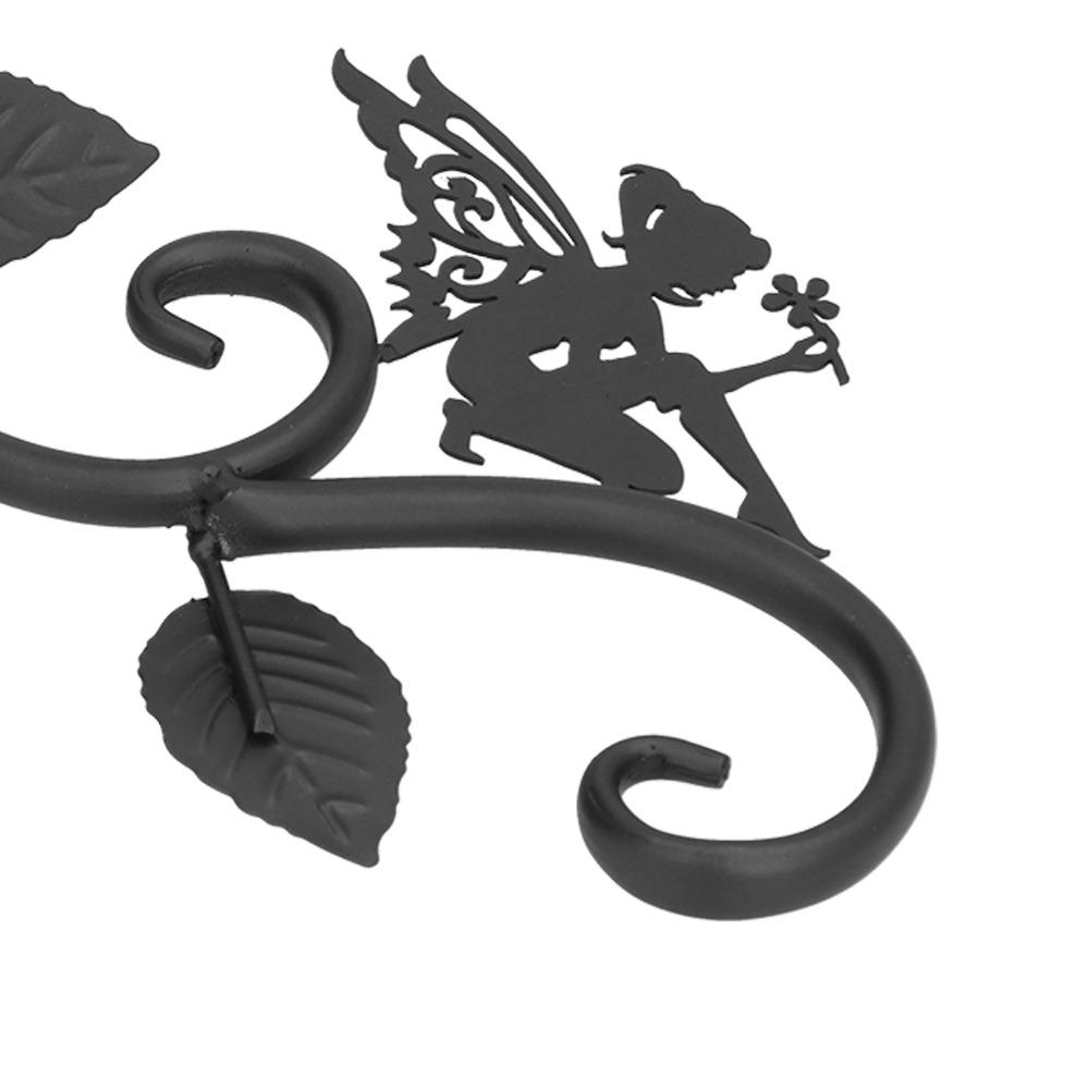 Black Hanging Plant Bracket Iron Garden Hanger Multi-purpose Wall Hook Home Wall
