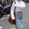 Yogodlns Nová semišová taška přes rameno pro ženy Shopper Velkokapacitní kabelka Módní ležérní Všestranná crossbody taška pro ženy