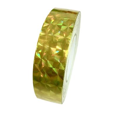 1,2 cm x 30 m Fyrkantig Glittrig Holografisk Prismatisk Lockbete Tejp för Presentinslagning