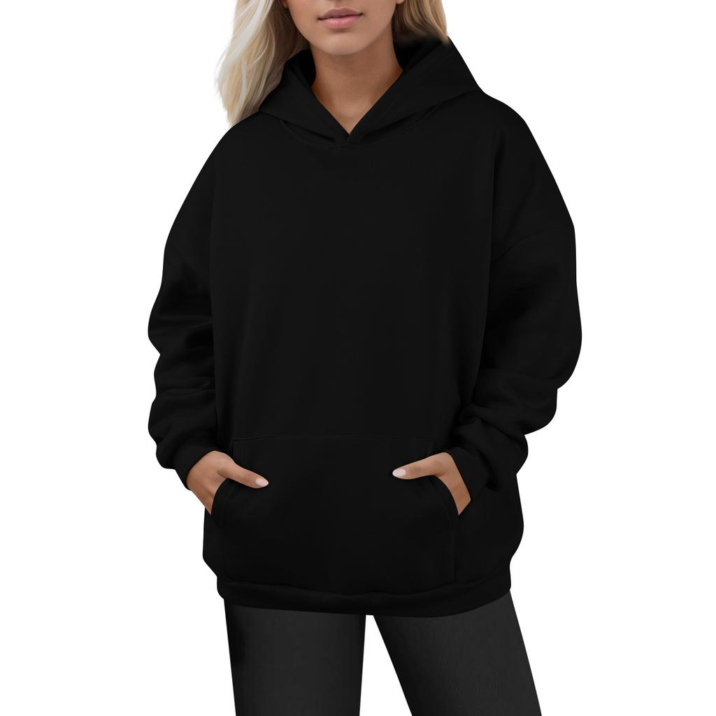 Women's Fashion Daily Versatile Casual Crewneck Sweatshirts Long Sleeve Solid Color Top Sweatshirts