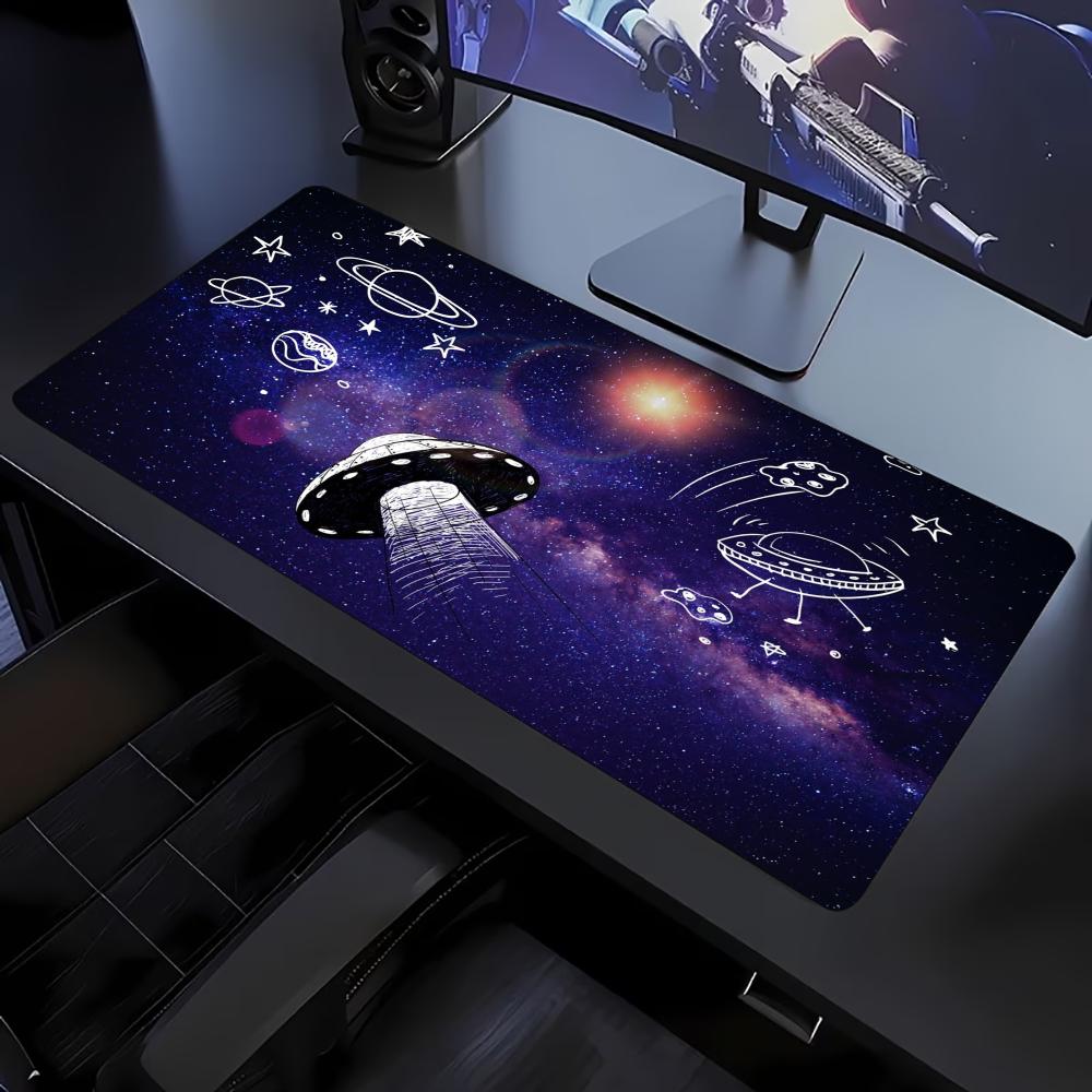 Halloween Haunted House Silhouette Full Moon Sky Bats Large Gaming Mouse Mat Non Slip Rubber Base Xxl Desk Pad Forcomputer Gamer