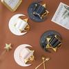 Star Moon Coffee Mug Set Ceramic Heat-resistant Mug With Spoon Dish Set Exquisite Cappuccino Coffee Afternoon Tea Cup Drinkware