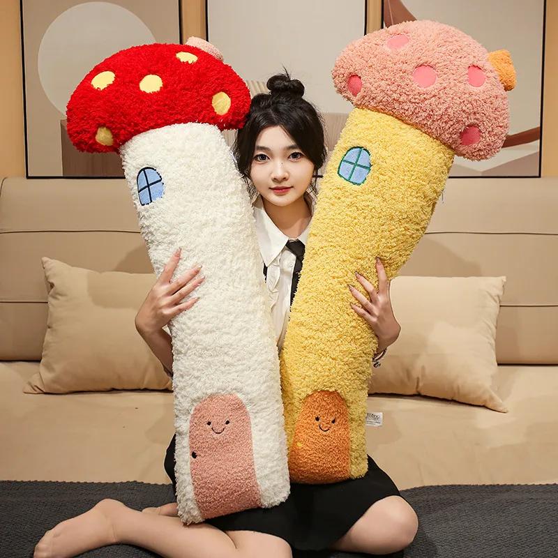 Funny Cartoon Mushroom House Plush Toys Stuffed Cozy Colorful Mushroom Throw Pillow Creative Home Decor Lovely Xmas Gift
