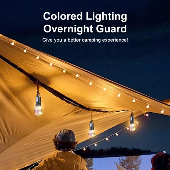 Solar Camping Light 3 Modes Adjustable IPX4 Waterproof Rechargeable Outdoor