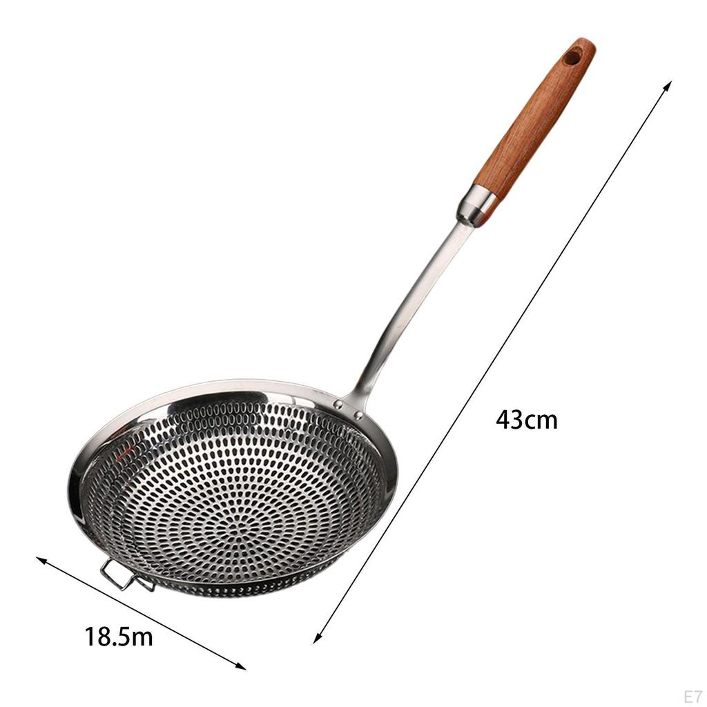Skimmer Slotted Spoon Cooking Colander Comfortable Grip Strainer for