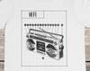Hi - Fi Blueprint T Shirt / Cassette Player / Tape / Retro Blueprints