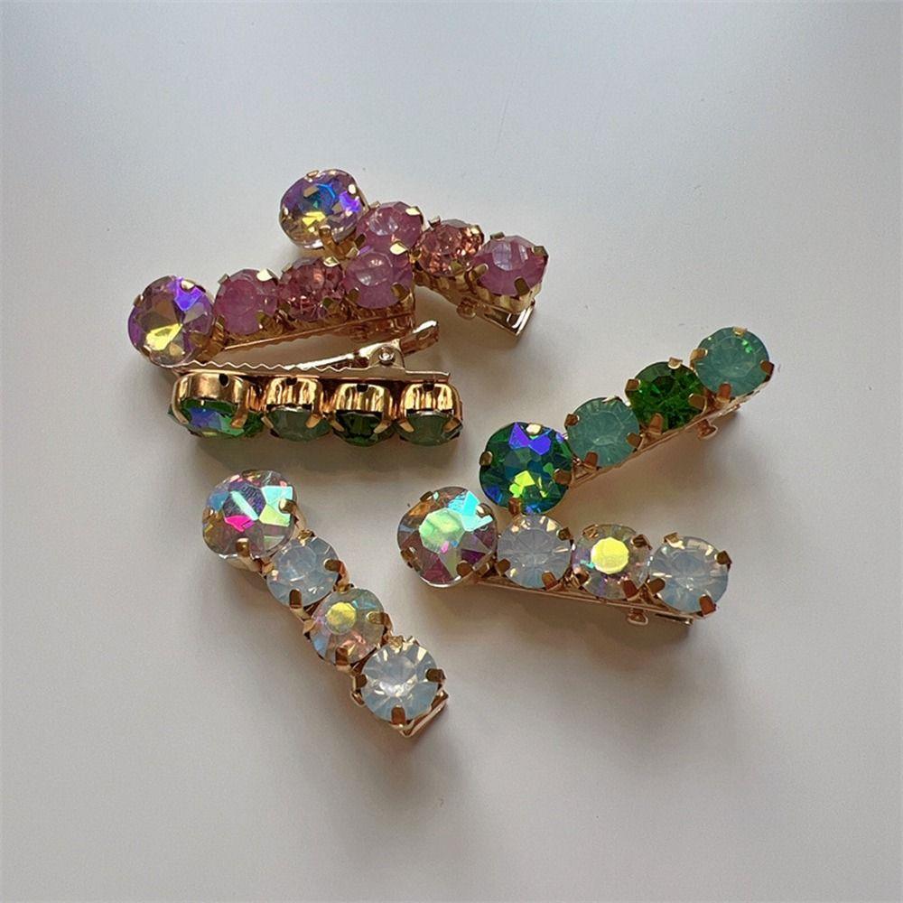 Small Barrettes Korean Style Headwear Beads Hair Clip Rhinestone Hairpin Female Hair Accessories