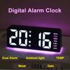 Dual Alarms Digital Alarm Clock Large Display Table Clock Modern Electronic LED Clock  Date Display