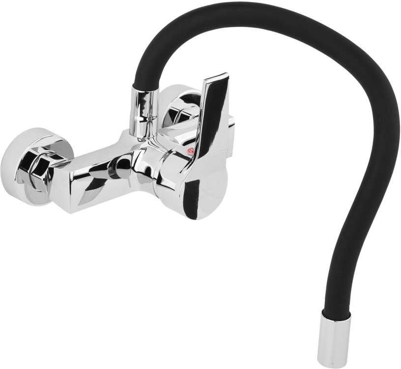 Flexible black wall-mounted sink tap 75670 FALA