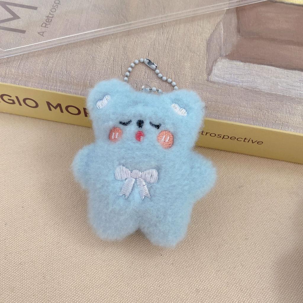 Cute Plush Keychain Dolls Animals Pendant Keyring for Women Girls Cartoon Plushies Doll Schoolbag Backpack Charm Keychain Gift