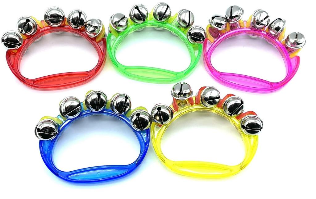 NEYORIKA Ring Bell, Hand Bell, Musical Instrument, Percussion Instrument, Bell, Karaoke Goods, Concert, Performance, Recreation, 5 Colors