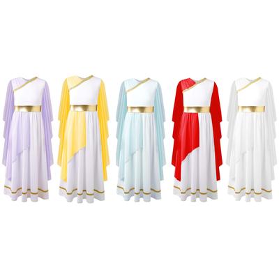 Griechisches Kostüm für Kinder, Mädchen, Römerkleid, antikes Griechenland, Toga-Kleid, Rom, Halloween, Prinzessin, Cosplay, Karneval, Verkleidung