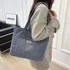 Retro Corduroy Large Capacity Tote Bag - Casual Shoulder and Underarm Handbag
