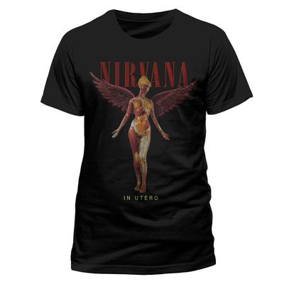 T-shirt unisex Nirvana In Utero Kurt Cobain Rock Metal Tee