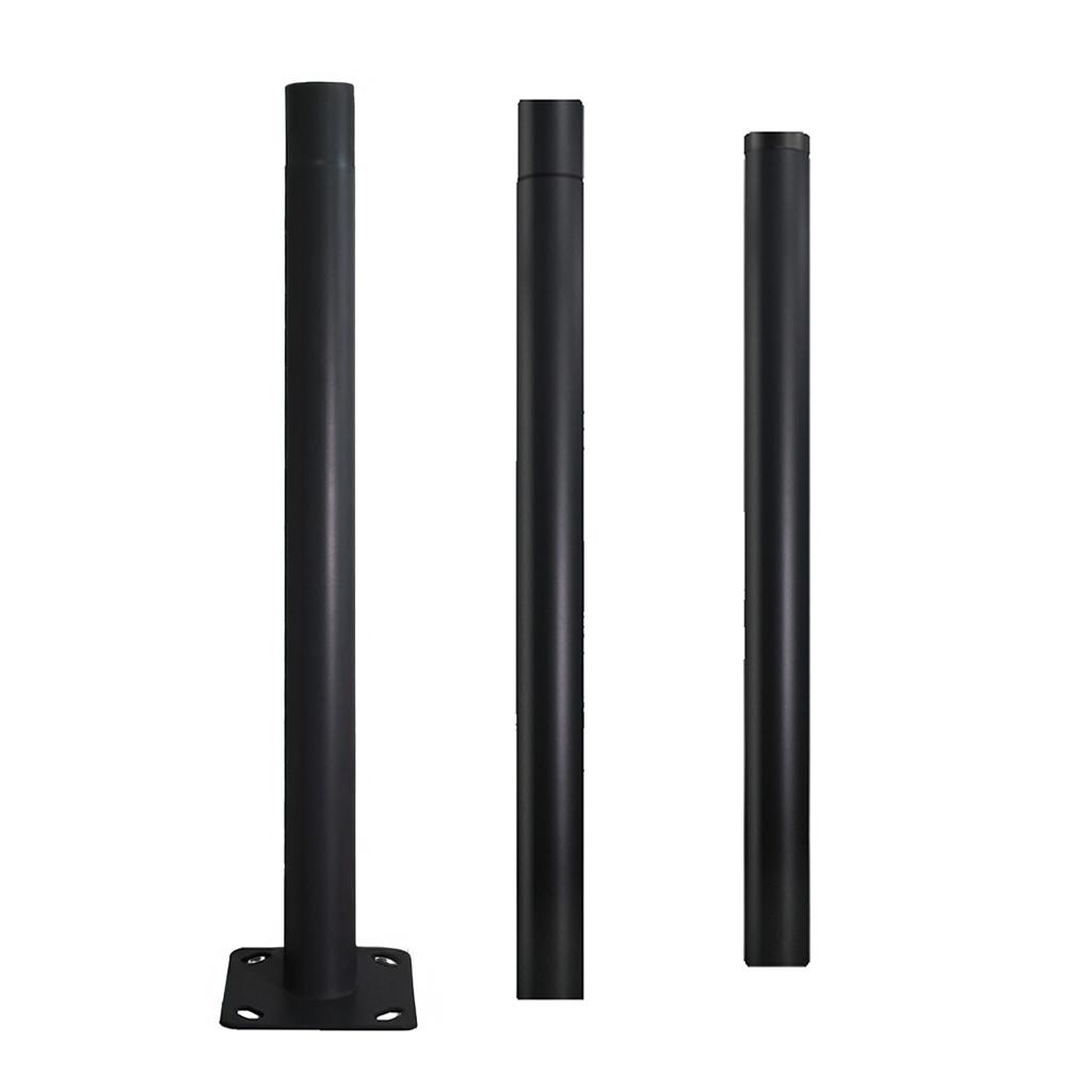 Foldable steel lighting pole, 3 meters, diameter 60mm