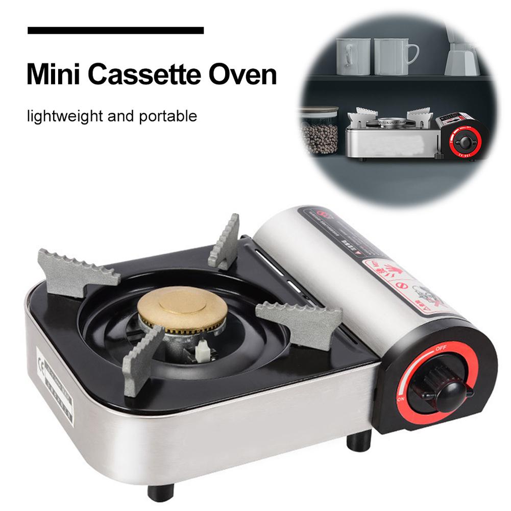 Portable Gas Stove Adjustable Butane Camping Stove Windproof Single-Burner Butane Stove Camping Accessories