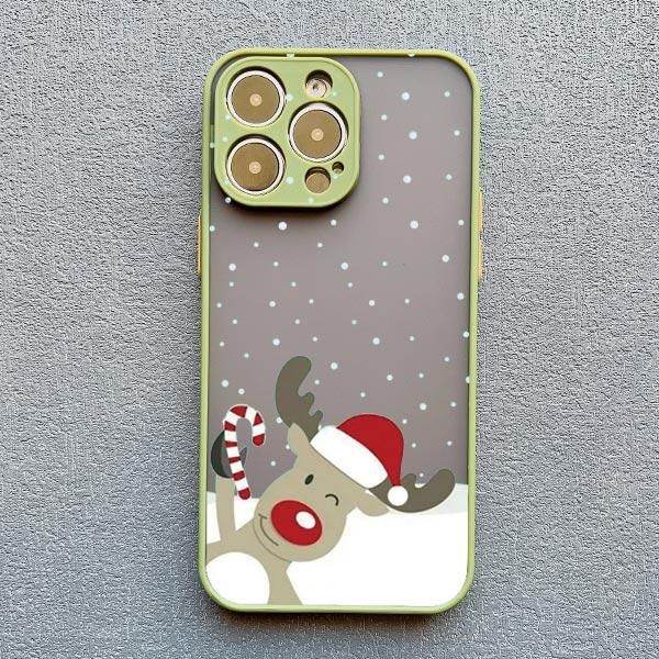 Cartoon Elk Santa Claus Tree Christmas Phone Case For iPhone 16 15 14 Plus Pro Max 13 11 12 Pro Max Mini X XR XS 7 8 Plus Cover