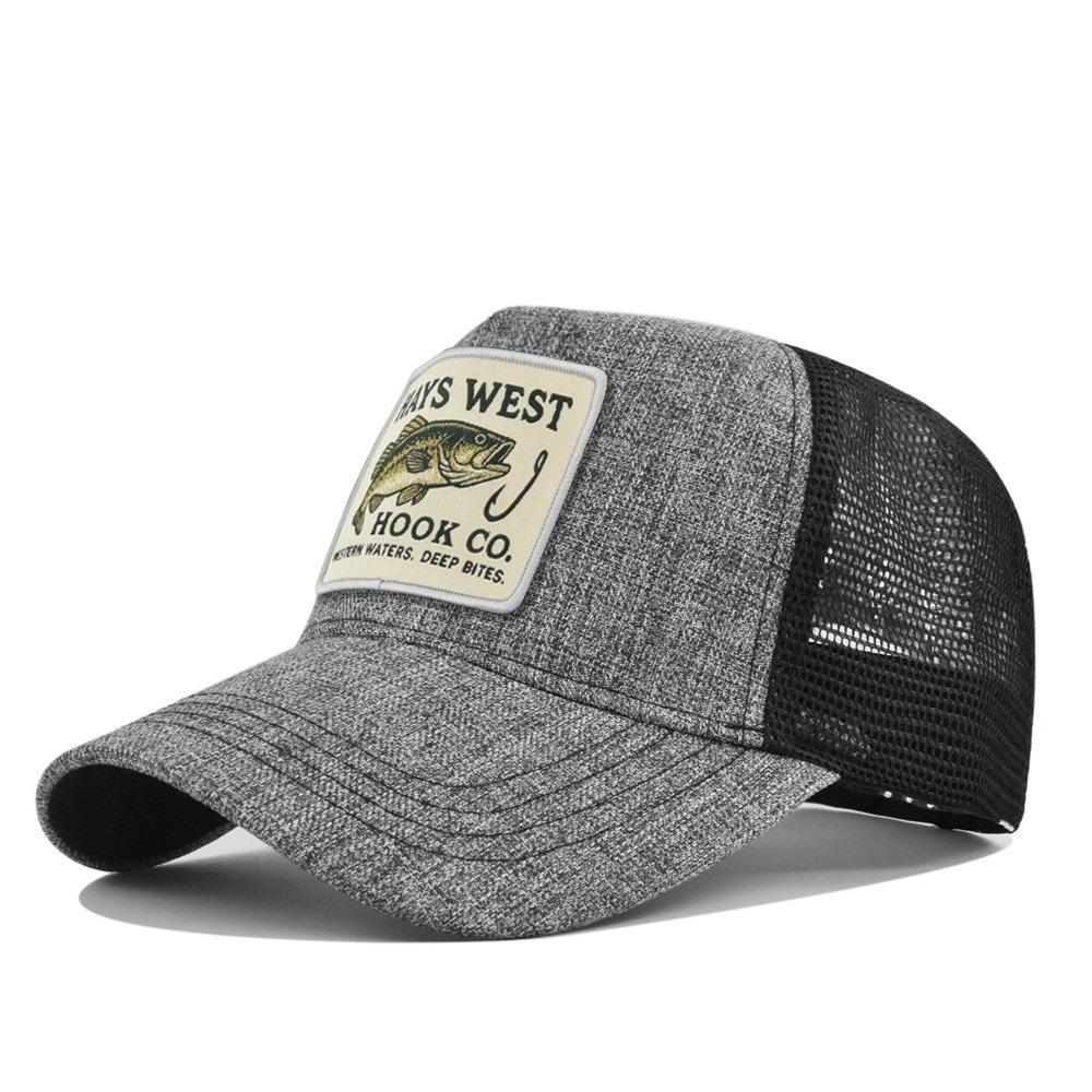 High Quality Outdoor Fishing Snapback Embroidery Design Mesh Hat  Fishing Trips