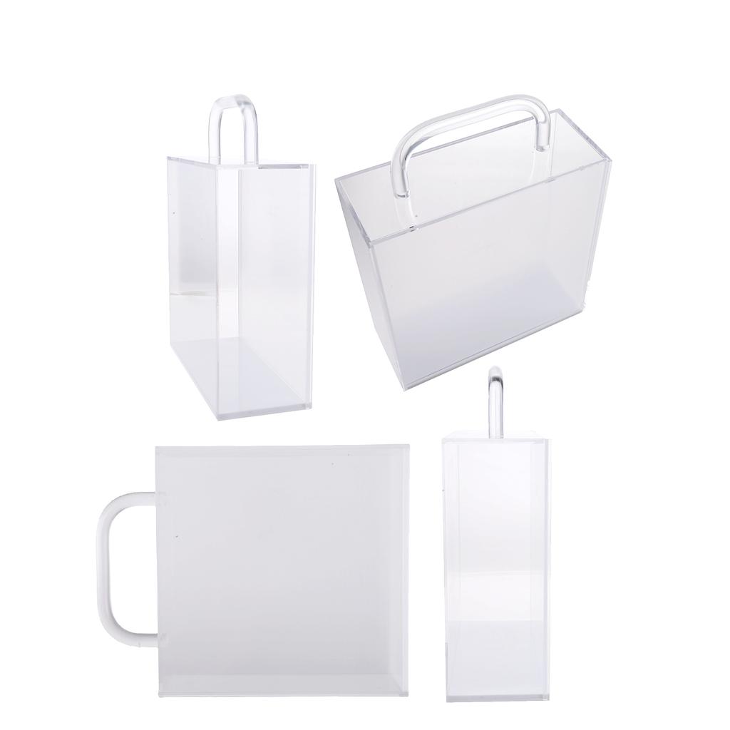 Portable Flower Bag Packaging Party Favor Box Transparent Flower Box With Handle Holiday Gifts Pouch Bags