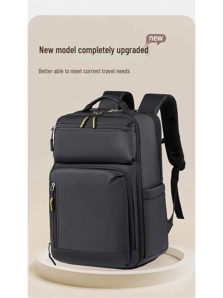 Multifunctional Waterproof Travel Backpack with Laptop and Shoe Compartments, Unisex