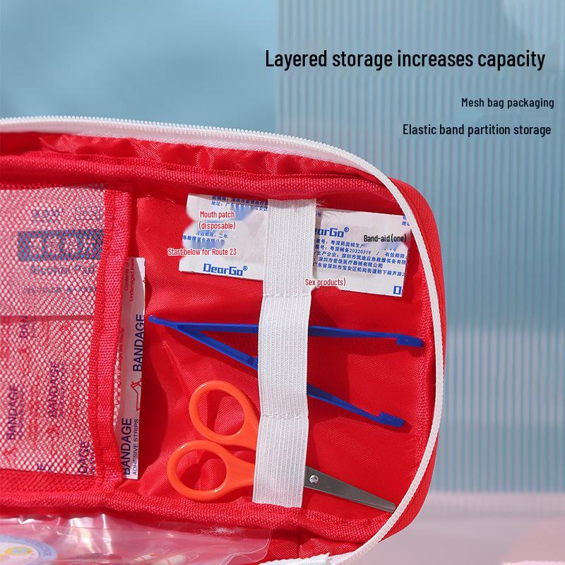 Travel Emergency Medical Kit: Large Handheld First Aid and Medicine Storage for Health and Car Use