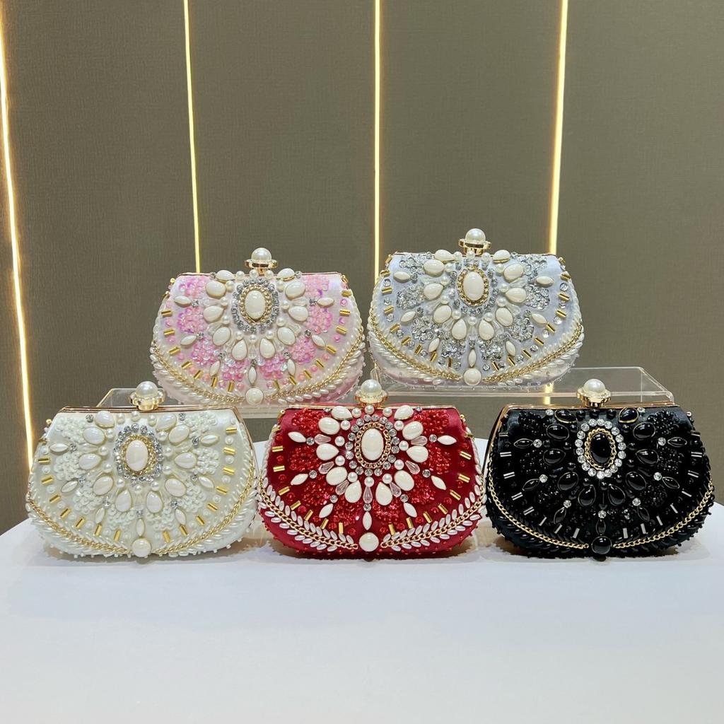 Evening Banquet Formal Dress Handbag Shoulder Bag Women's Bag Diamond-encrusted Clutch Bag