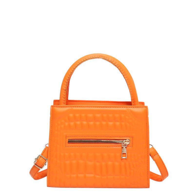 Bag Stone Pattern Women'S Bag Fashion Handbag Textured Pu Shoulder Bag Niche Versatile Messenger Bag