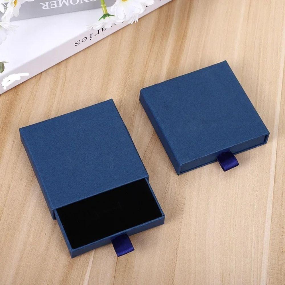 Sponge Inside Jewelry Packaging Box Kraft Paper Jewelry Display Case  Festival Gift