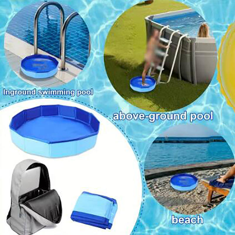 1PC Portable Inflatable Pool Foot Bath Basin,Foldable Foot Soaking Washing Basin for Pool Entry,Summer Swimming Pool Clean Feet Accessories