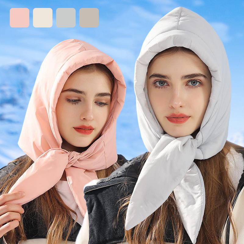 1PC Waterproof Adjustable Earflap Thickened Winter Fleece Lined Hat Face Slimming Windproof Cute Women's Retro