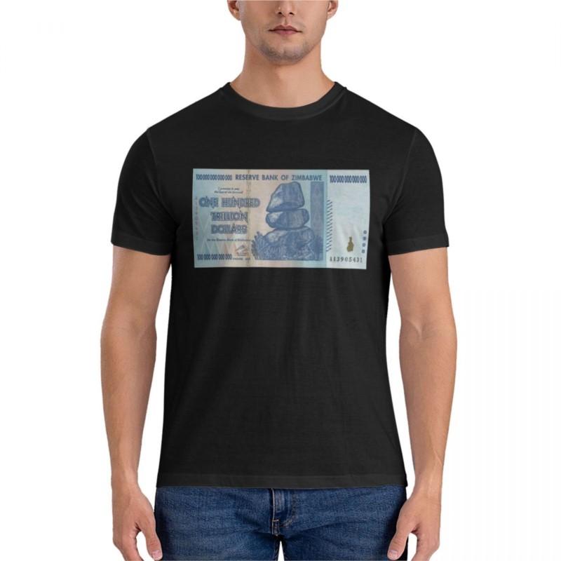 Zimbabwe $100 Trillion Dollars Active T-Shirt T-shirt for a boy Short sleeve tee vintage clothes mens plain t shirts