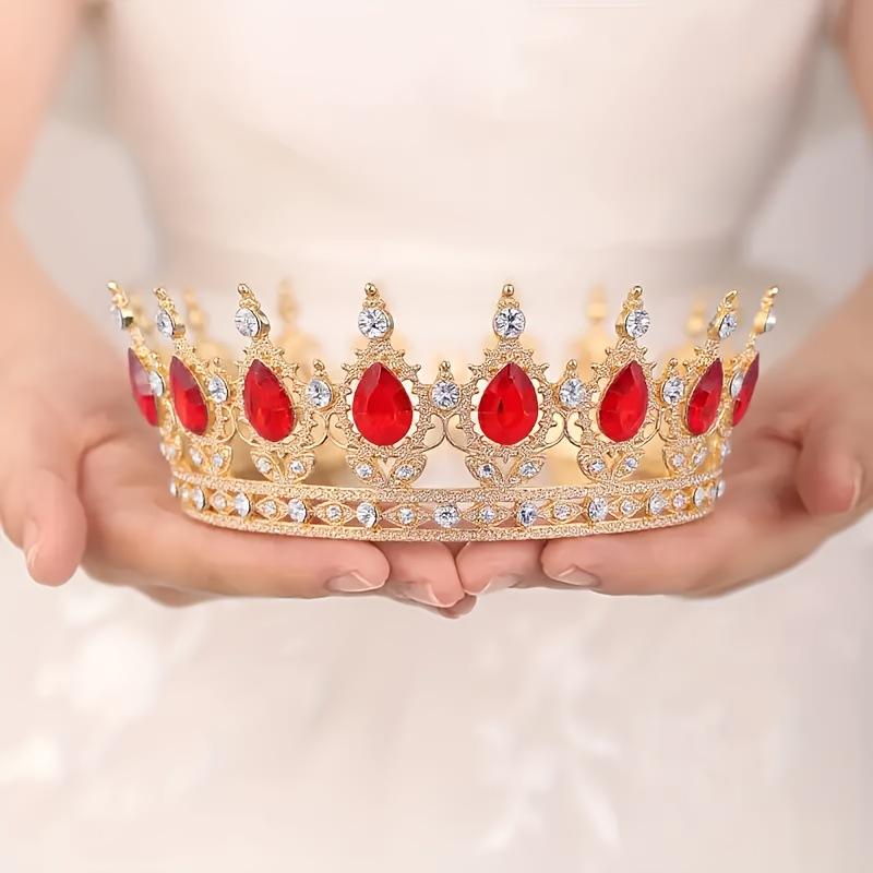 Baroque Crystal Round Tiaras And Crowns Headband For Women Party Bridal Wedding Hair Accessories Jewelry Crown Tiara Headband
