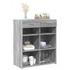 VidaXL Buffet Sonoma Grey 80x42.5x93 Cm Engineered Wood, Cabinet, Sideboard, Storage Cabinet, Cupboard, 3281481