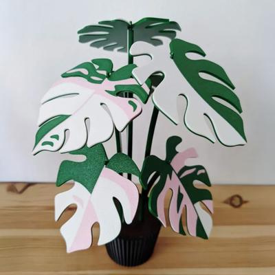 6 Adet 3D Baskılı Monstera Yaprağı Bardak Altlığı Seti Ayrılabilir Bitki Temalı İçecek Altlıkları Gizli Saklama Saksısı ile Benzersiz Ev Dekorasyonu Bitki Severler İçin Hediye