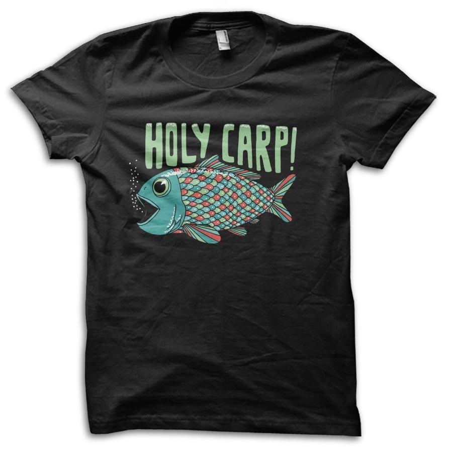 Holy Carp Angler Fly Fishing Funny Fishing Joke T-Shirt M5667 L