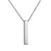 Custom Engraved Minimalist Cylinder Bar Necklace in Stainless Steel