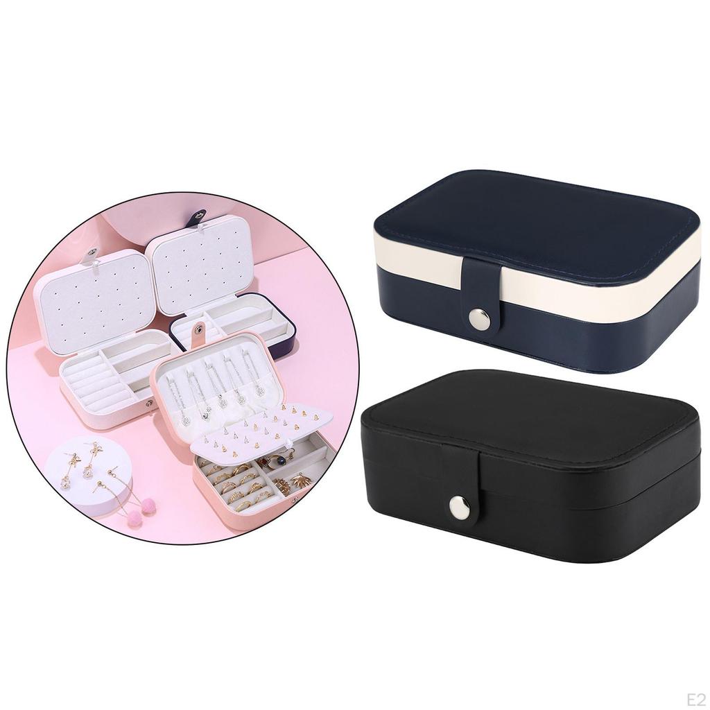 Jewelry Box Waterproof Large Velvet with Lock Multi-Layer Showcase Display Holder Organiser for