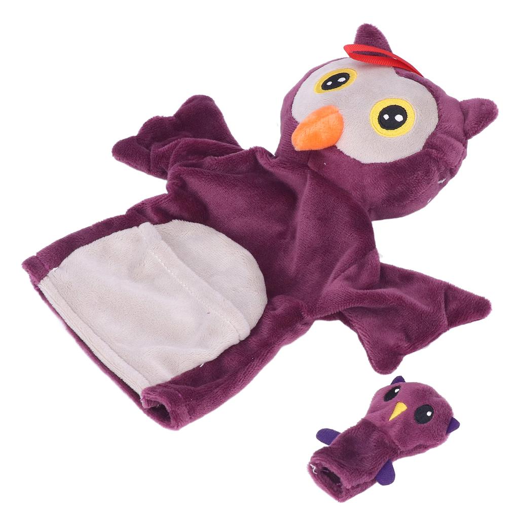 Hand Puppet Parent Child Interaction Plush Cartoon Animal Owl Hand Puppet Toy Doll