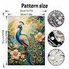Frameless DIY Pearl Bead Painting Kit Peacock Pattern Creative Relaxing Craft Canvas Home Decor Adult Gift