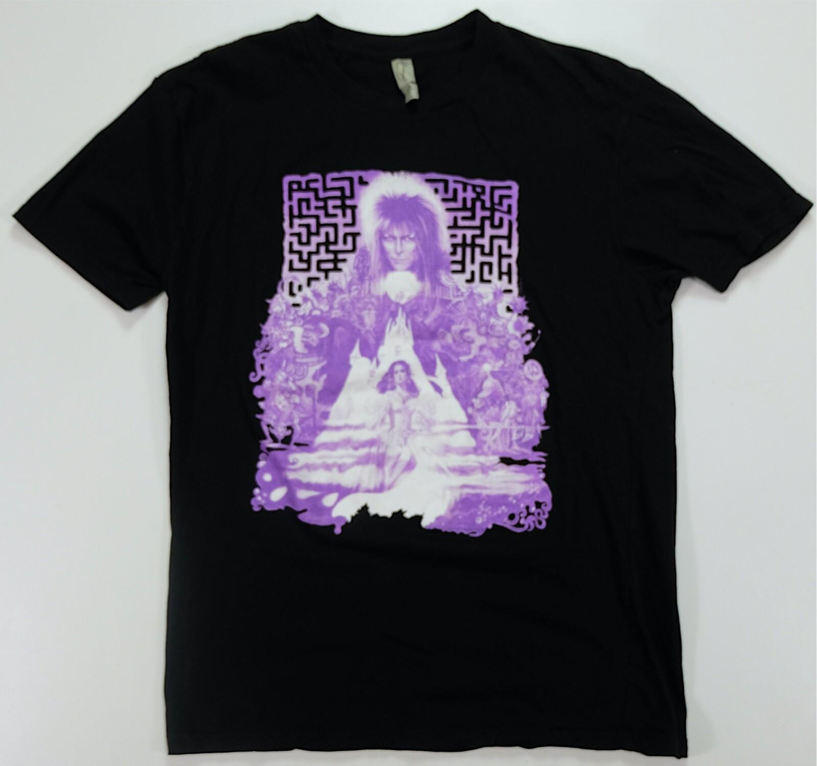 VTG ROCK ME David Bowie Labyrinth Film Reprint T Shirt 2000s Movie Promo L XXXL