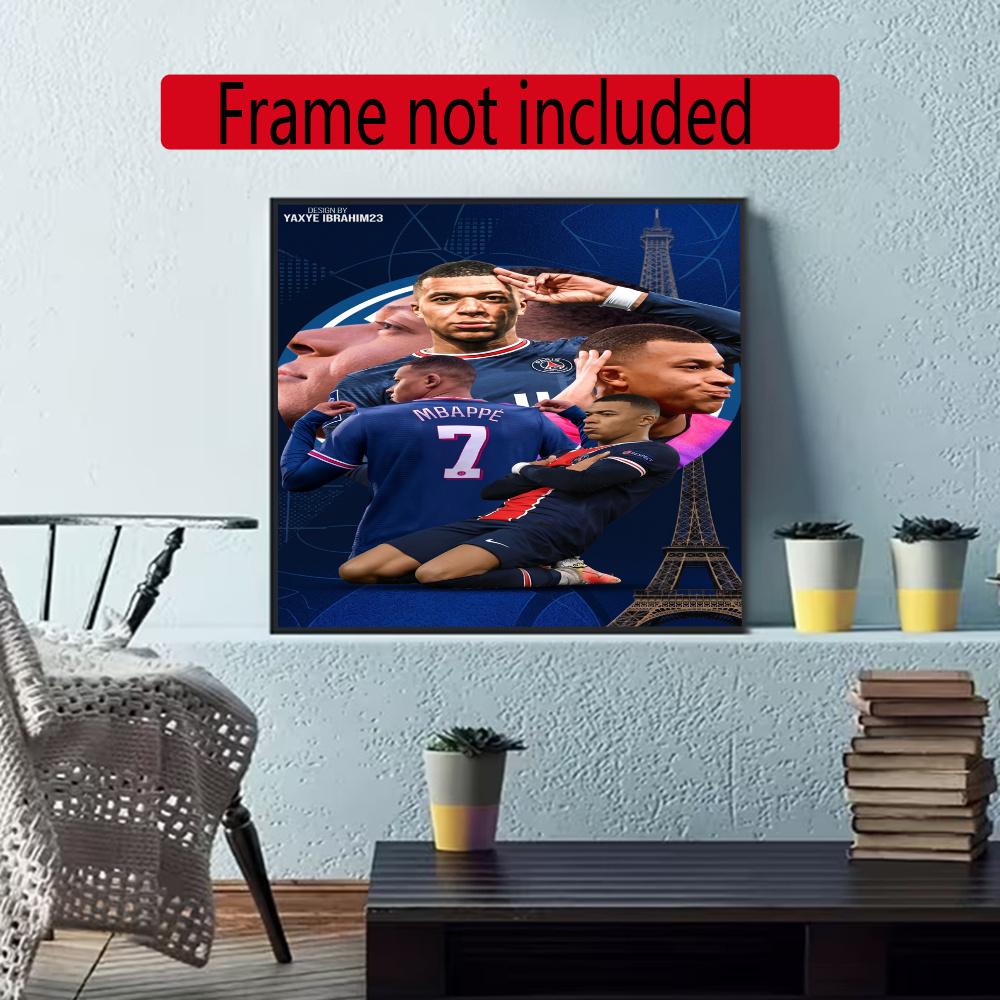 Mbappe 5D Diy Diamond Painting Round Diamond Diy Frameless Holiday Artwork Suitable For Home Office Wall Decoration
