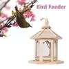 Hexagon Shaped Hanging Bird Feed Dispenser Waterproof Bird Food Container  Garden Decoration