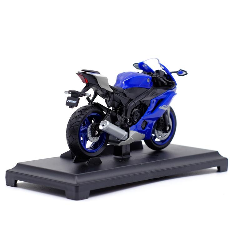 Welly 1/18 Scale Yamaha 2020 YZF-R6 Diecast Motorcycle Model Workable Shork-Absorber Toy For Children Gifts Toy Collection