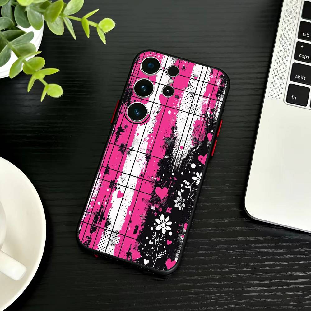 Y2k J-INS Graffiti Phone Case For Samsung S26,S25,S24,S23,S22,S21,S20,Ultra,Plus,FE Black Soft Cover