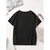 Women's Casual Sports T-Shirt, Round Neck, Ladybug with Hearts, Cute Cartoon, Sweet, Dating Outfit, Valentine's Day Merchandise, Heart Spots,