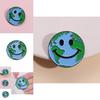 Earth Day Smiley Face Brooch Cute Design Geometric Pin Eye-catching Accessory For All