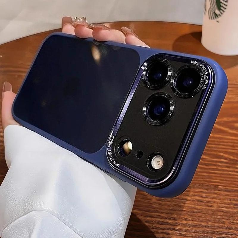 New Hard Acrylic Transparent Phone Case for 17 Air 14 15 16 Plus 12 13 17 Pro Max Lens Film Protection Shockproof Cover